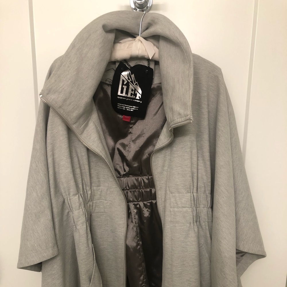 G.E.T. Heather grey cape jacket